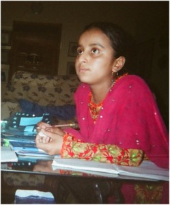 Child at desk, Pakistan